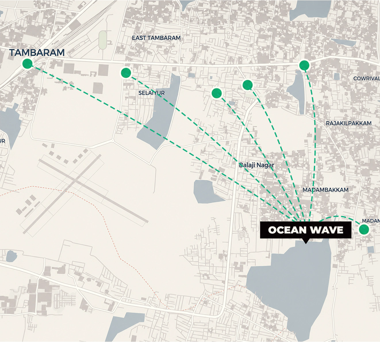 Hospitals near Ocean Wave plots in Madambakkam